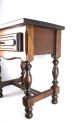 French Antique Nightstand Bedside Table Solid Oak Country Style 1900-1950 photo 5