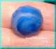 Antique Collectible Leo Popper Faceted Marbled Sea Blue Dome Button W Key Shank Buttons photo 1