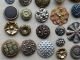 50 Antique Victorian Metal Picture Buttons Buttons photo 2