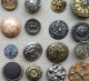 50 Antique Victorian Metal Picture Buttons Buttons photo 4