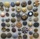 50 Antique Victorian Metal Picture Buttons Buttons photo 7