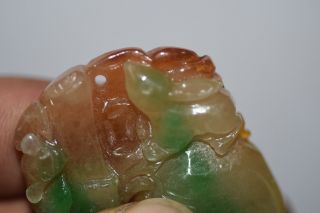 Antique Chinese Hand - Carved Aristocratic Wearing Jadeite Jade Pendant D061 photo