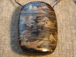Antique 19th Century Japanese Lacquer Inro Ojime Bead photo
