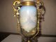 Antique French Painted Sevres Porcelain Urns W/ Horse Scene Gilt Metal Urns photo 3