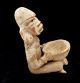 Zapotec Seated Clay Figurine Ceramic Pottery Statue Antique Pre Columbian The Americas photo 3