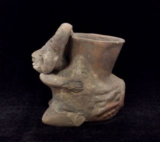 Clay Xochiquetzal Goddess Statue Pottery Figurine Precolumbian Mayan Aztec Olmec photo