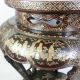 A272: Chinese Old Lacquer Ware Tall Display Stand With Good Mother - Of - Pearl Work Tables photo 2
