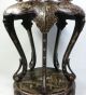 A272: Chinese Old Lacquer Ware Tall Display Stand With Good Mother - Of - Pearl Work Tables photo 3
