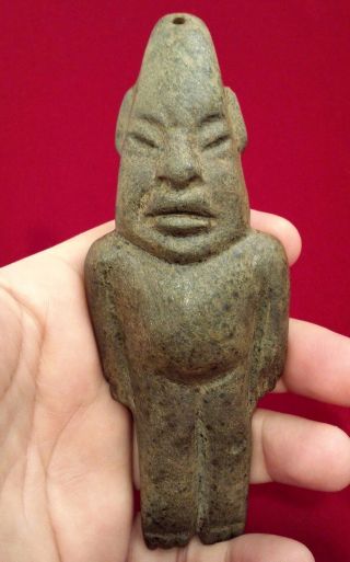 Mezcala Carved Stone Human Effigy Guerrero Antique Pre Columbian Mayan Olmec photo