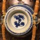 Antique Blue & White Chinese Dragon Wrapped Double Twin Handle Teapot Lid Teapots photo 3