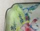 Antique Chinese Copper Enamel Trinket Dish Dancing Scholar Chasing Butterfly Plates photo 1