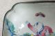 Antique Chinese Copper Enamel Trinket Dish Dancing Scholar Chasing Butterfly Plates photo 2