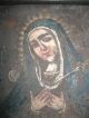 Antique Retablo On Tin Our Lady Of Sorrows Rare Interpretation Latin American photo 2