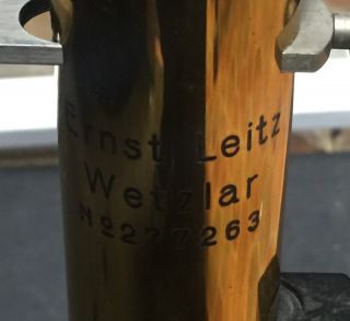 Rare 1929 Vintage Antique Ernst Leitz Wetzlar Brass Microscope Box Glass Plates photo
