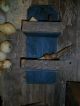 Primitive Early Look Rustic Wall Box W/ 2 Bins,  Tobacco Lath,  Blue W/lye Soap, Primitives photo 6