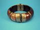 Vintage Brass And Bone Made Hinged Lady ' S Bracelet Byzantine photo 2