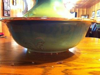 Antique Wheeling Pottery Labelle China - Chamber Pitcher & Basin Bowl - photo