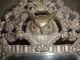 Great Antique Victorian Mirror With Figural Owl W/ Glass Eyes Floral Decoration Mirrors photo 2