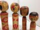 Vintage Japanese Wooden Kokeshi 7 Dolls Made In Japan Other Japanese Antiques photo 2