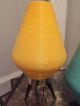Mid Century Yellow Beehive Table Lamp Tripod Base W/ Extra Teal Beehive Shade Mid-Century Modernism photo 1