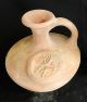 Biblical Ancient Holy Land Jerusalem Pottery Clay Jug Vase W David Star Menorah Holy Land photo 2