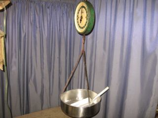Vintage Detecto 20lb Antique Hanging Grocery General Store Produce Kitchen Scale photo