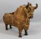 2 Antique Handmade Peru Peruvian Folk Art Pottery Bulls Modernist Picassoish Mid-Century Modernism photo 7