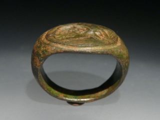 Unique Roman Bronze Ring Images Of Roman Empress Julia Domna photo