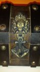 Vintagw Mid Century Retro Treasure Chest Wooden Pirates Skull Goth Jewelry Box Boxes photo 1