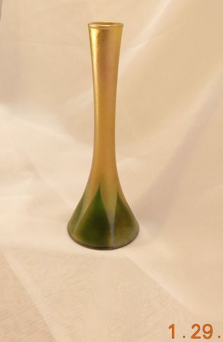 Tiffany Studios,  L C T Favrile Decorated Art Glass Vase photo