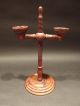 Primitive Antique Style Colonial Wood Lighting Double Lamp Candle Holder Primitives photo 4