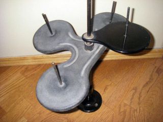 Vintage Cast Iron Metal 4 String Thread Spool Holder Stand Sewing Singer Simanco photo