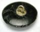 Antique Black Glass Button Bat W/ Wings Spread W/ Gold Luster - Med Sz Buttons photo 1