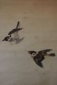 K00x9b Flying Little Sparrows & Rising Sun Japanese Hanging Scroll Paintings & Scrolls photo 2