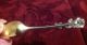 Reed & Barton Harlequin Tree Rose Sterling Silver Demitasse Spoon Gold Wash Flatware & Silverware photo 3