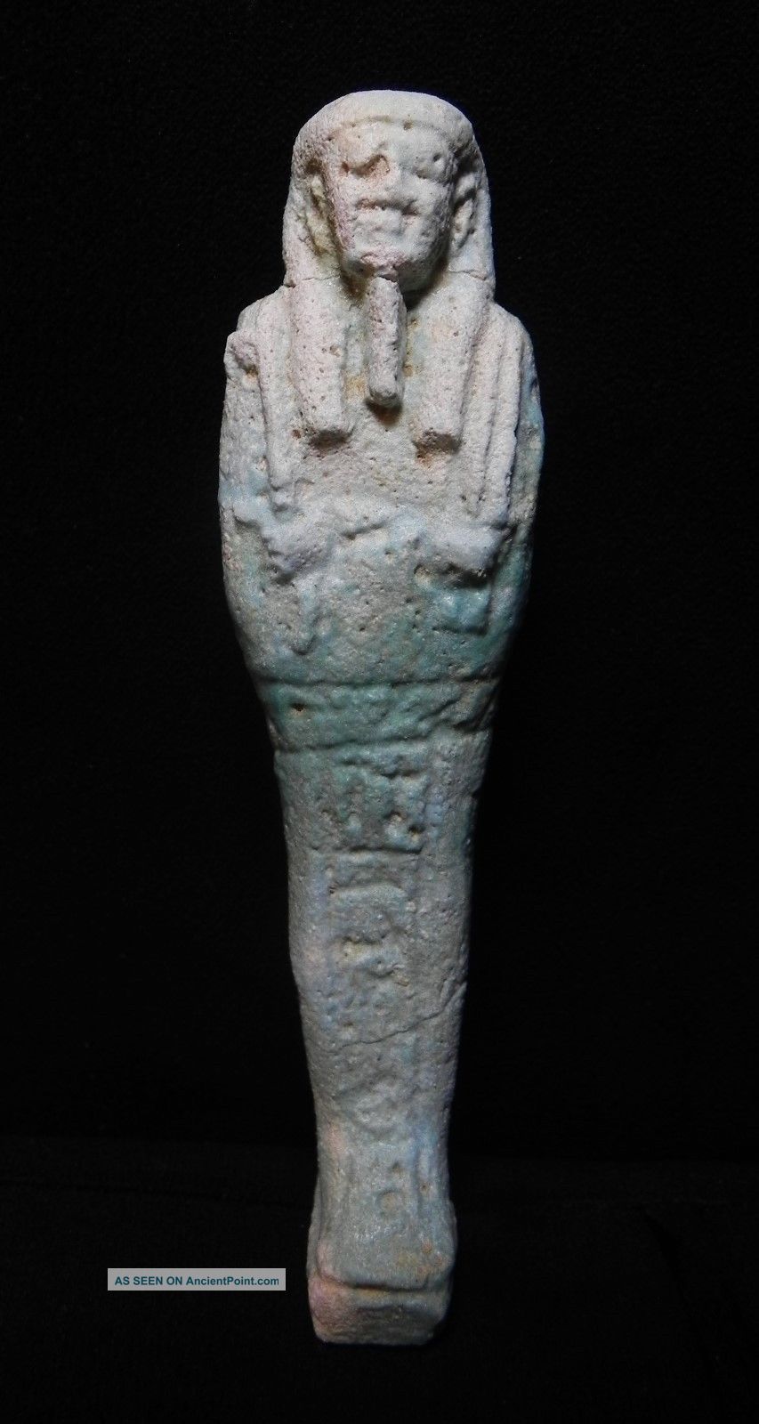 Zurqieh - Ancient Egypt.  Ancient Ushabti,  600 - 300 B.  C,  Hieroglephs Egyptian photo