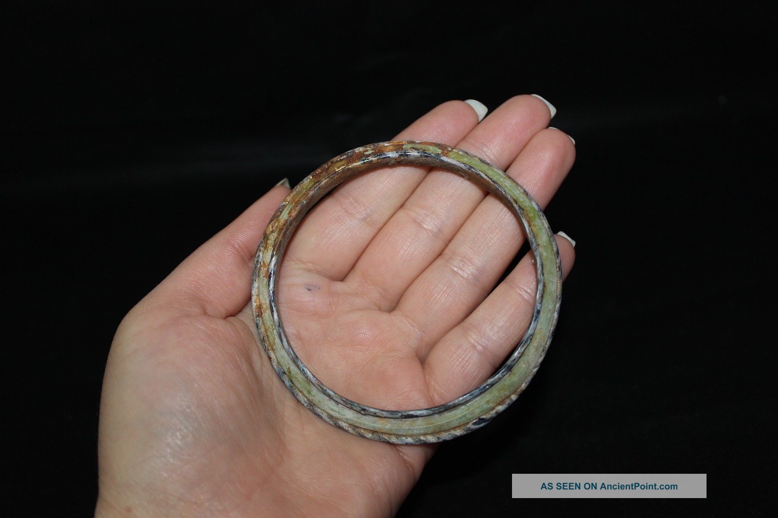 Superior Ancient Roman Mosaic Glass Bracelet Ex.  Ancient Glass,  Rare A 2 Roman photo