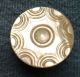 Remarkable Old Antique 18th C Colonial Carved Mop Shell Button W/ Metal Shank Buttons photo 2