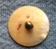 Remarkable Old Antique 18th C Colonial Carved Mop Shell Button W/ Metal Shank Buttons photo 4