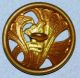 Antique Gilt Floral Metal Picture Button Open Work Buttons photo 1