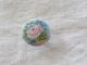 Antique Hand Painted Porcelain Button Roses Flower Pink Blue Floral Stunning Buttons photo 6