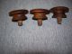 3 Rare Vintage Oak Knobs/pulls 2 