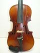 Vintage/antique Full Size 4/4 Scale German Strad Copy Violin W/ Old Coffin Case String photo 4