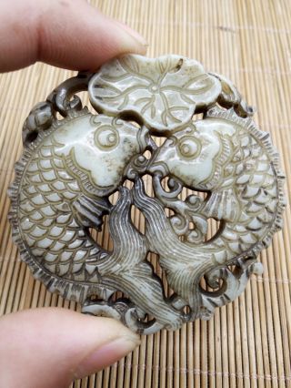 Old China Hand - Carved Jade Nobility Wear Amulets Pendant Collect A009 photo