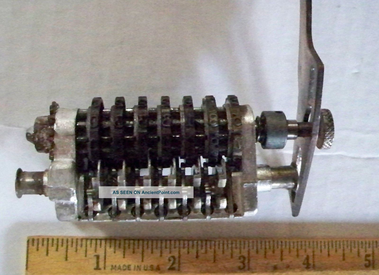 National Cash Register Parts Counter Wheel And Arm; From 1926 Reworked Remington Cash Register, Adding Machines photo