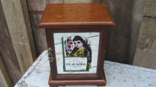 Vintage Printing Supply Advertising Premium Miniature Mirrored Curio Cabinet photo