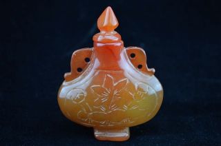 Chinese Antique Jade Master Hand Carved Jade Snuff Bottles J94 photo