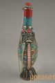 4.  1 Inch China Collectible Handwork Tibet Coral Turquoise Snuff Bottle Snuff Bottles photo 3