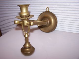 Antique Brass Swivel Wall Candlestick Nautical Boat Ships Sconces photo