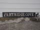 19thc Lamoine Maine Me Partridge Cove 2mi Metal Road Sign Metalware photo 1